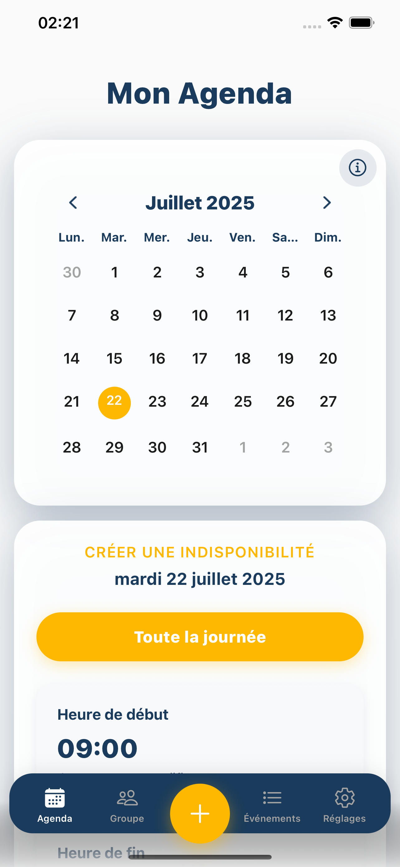 Votre agenda