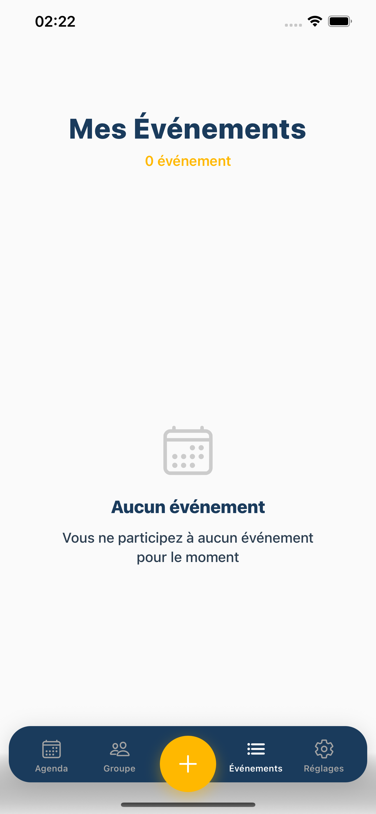 Planification d'événement